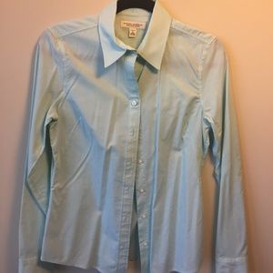 Light blue striped button up